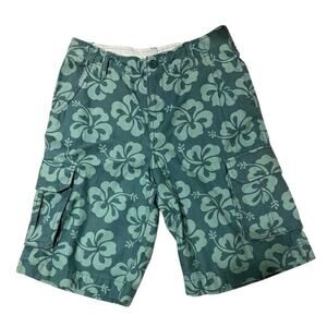 NWT J, Khaki Turquoise Floral Girls' Floral Shorts Size 14